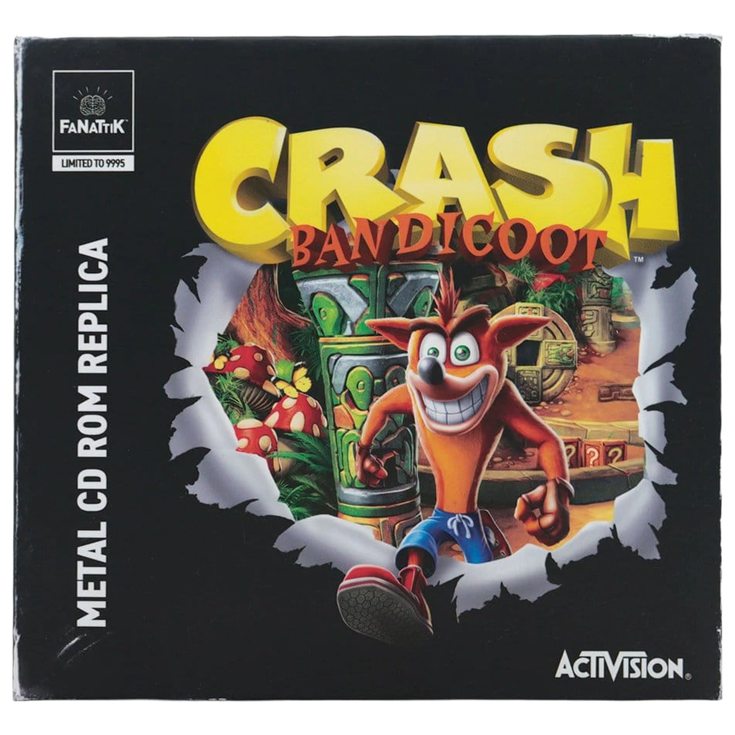 Crash Bandicoot Replica Metal CD-ROM Obiect de colectie Editie Limitata 11 cm poza produsului