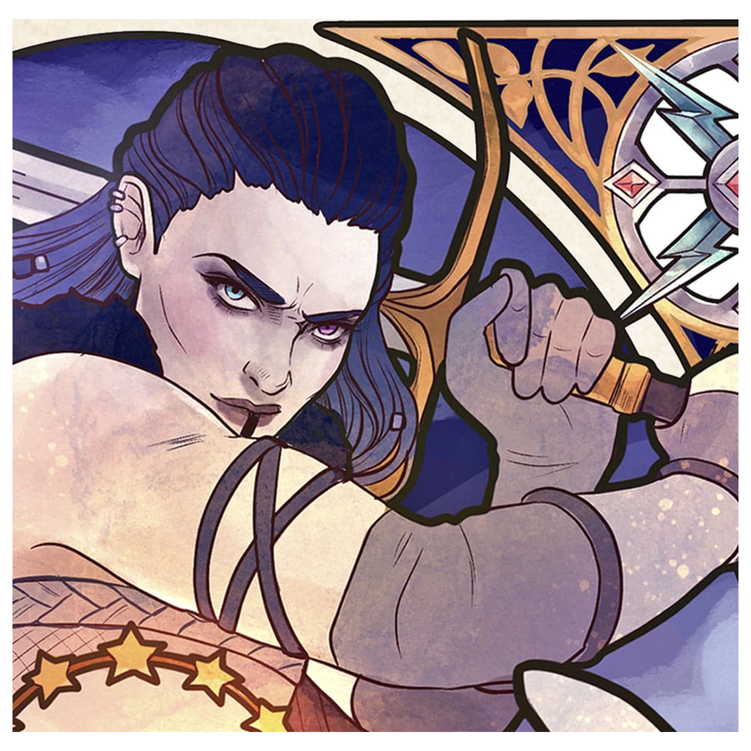 Critical Role Art Print Ashley Johnson: Ilustratii Art Nouveau pentru a 10-a Aniversare 46 x 28 cm - neincadrat poza produsului