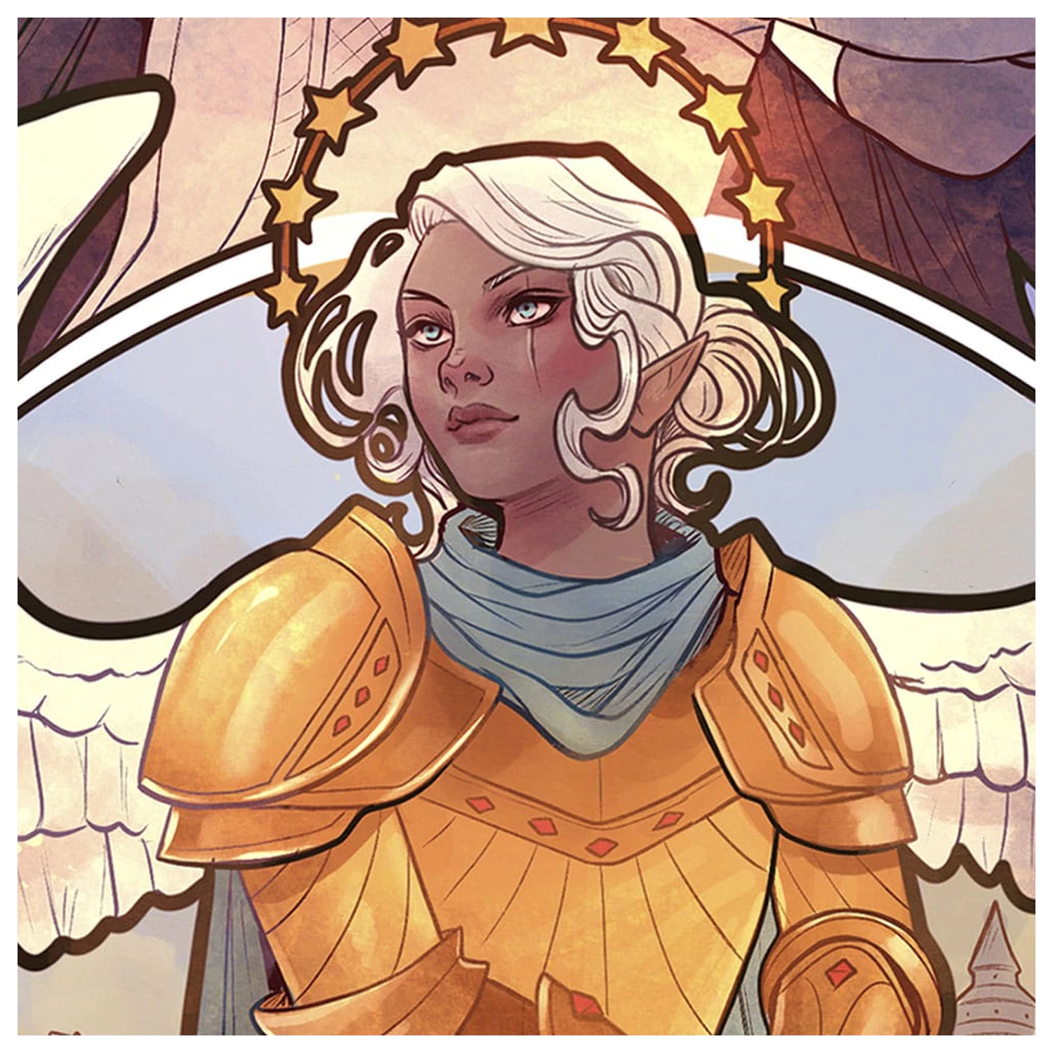 Critical Role Art Print Ashley Johnson: Ilustratii Art Nouveau pentru a 10-a Aniversare 46 x 28 cm - neincadrat poza produsului
