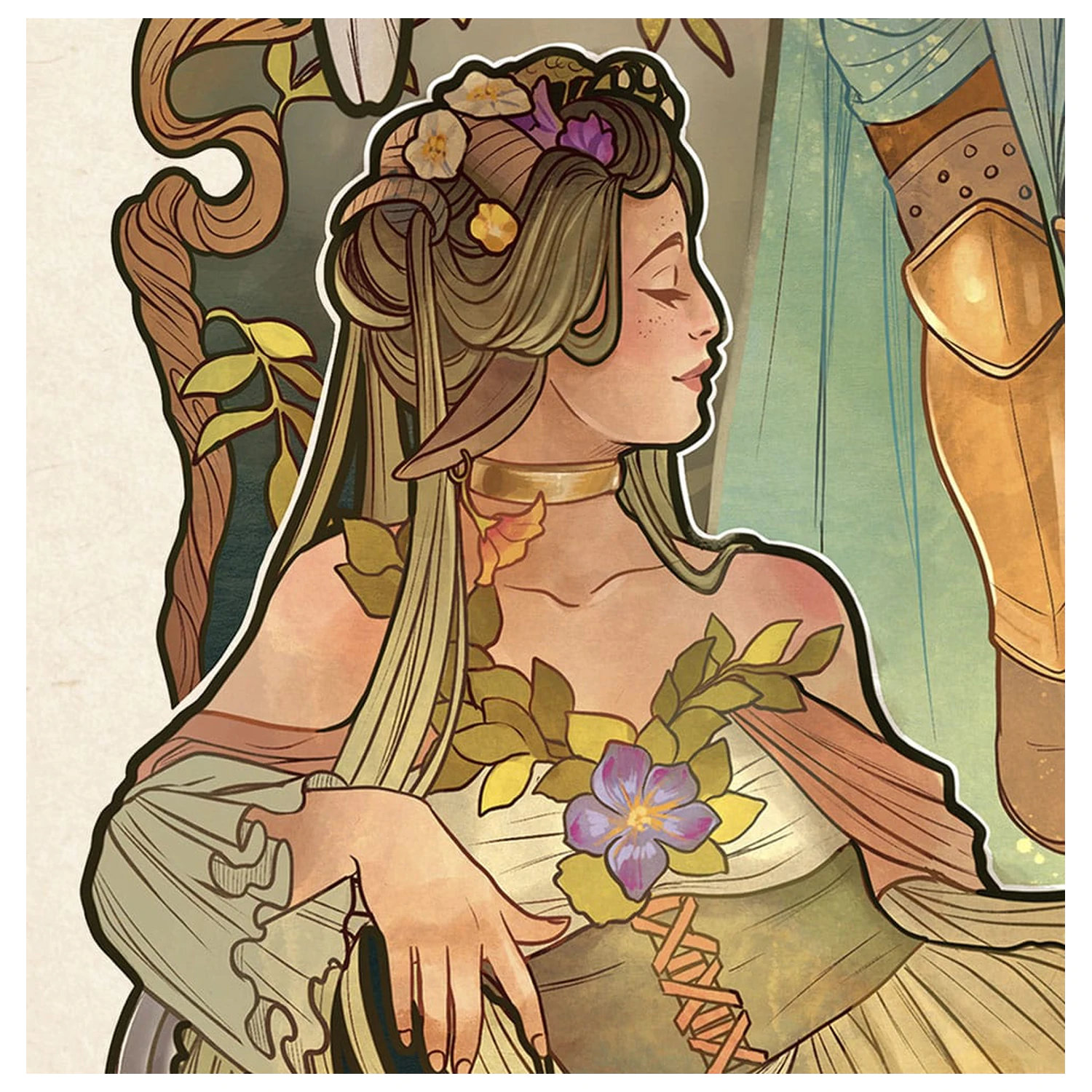 Critical Role Art Print Ashley Johnson: Ilustratii Art Nouveau pentru a 10-a Aniversare 46 x 28 cm - neincadrat poza produsului