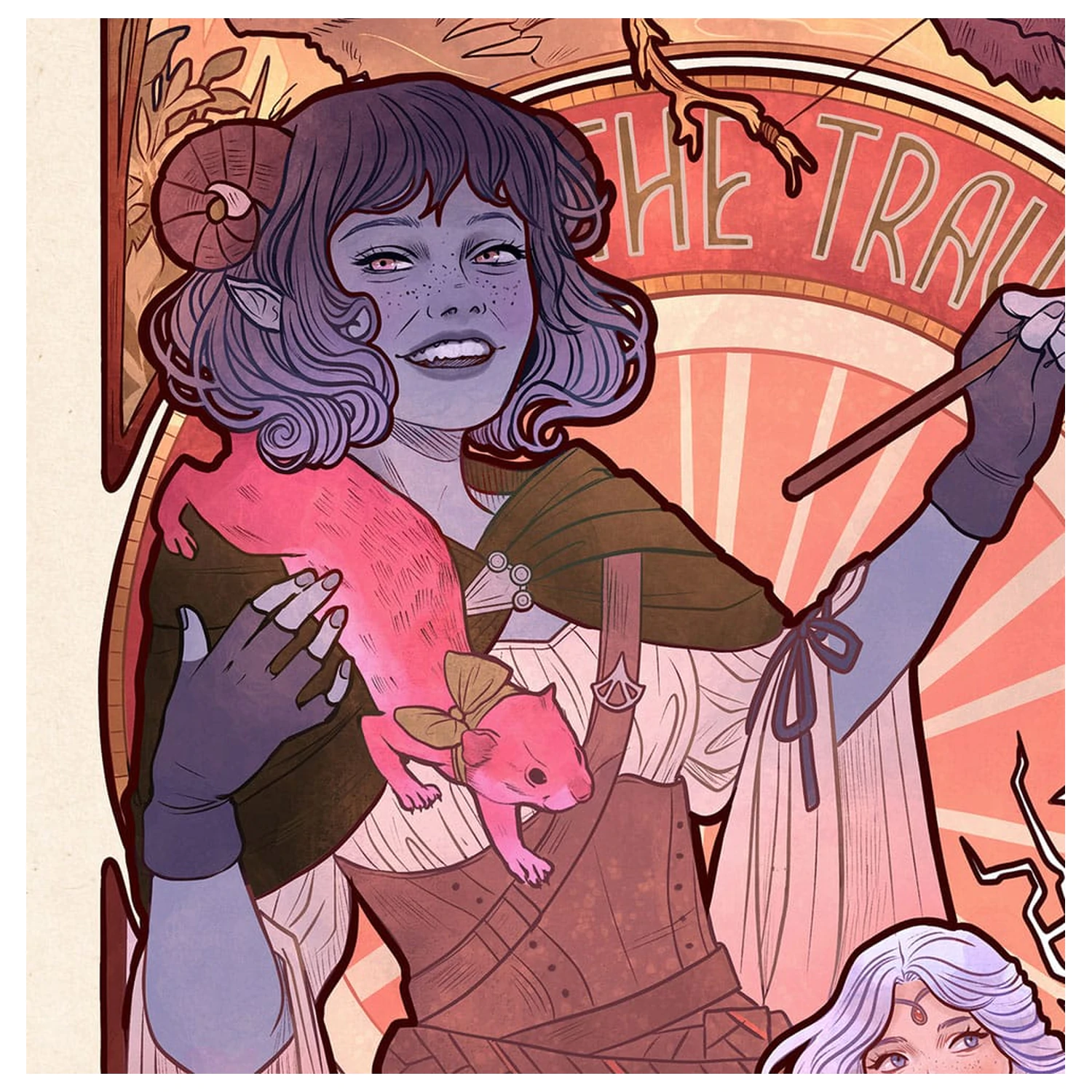 Critical Role Art Print Laura Bailey: Ilustratii Art Nouveau pentru a 10-a Aniversare 46 x 28 cm - neincadrat poza produsului