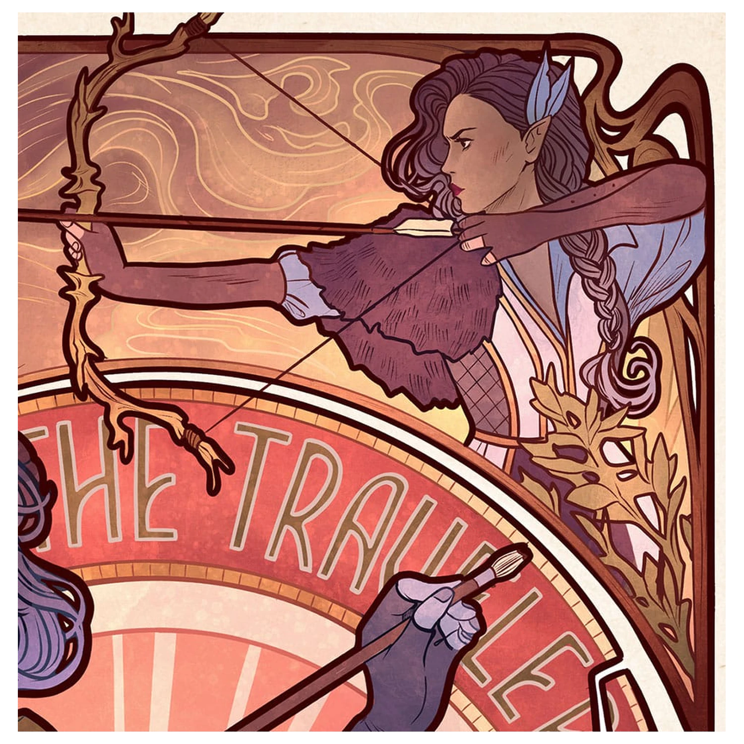 Critical Role Art Print Laura Bailey: Ilustratii Art Nouveau pentru a 10-a Aniversare 46 x 28 cm - neincadrat poza produsului