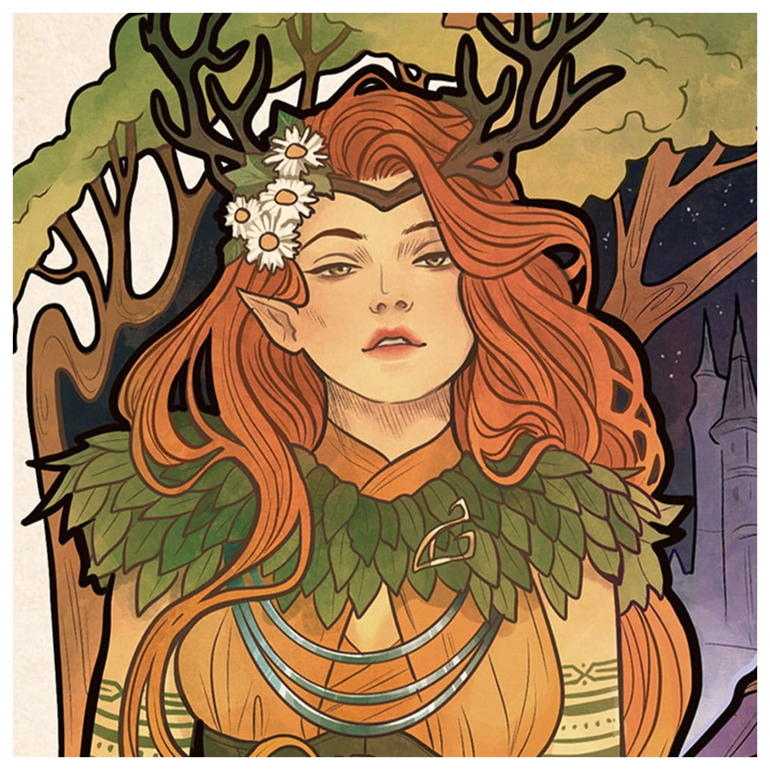 Critical Role Art Print Marisha Ray: 10th Anniversary Art Nouveau Illustrations 46 x 28 cm - neincadrat poza produsului