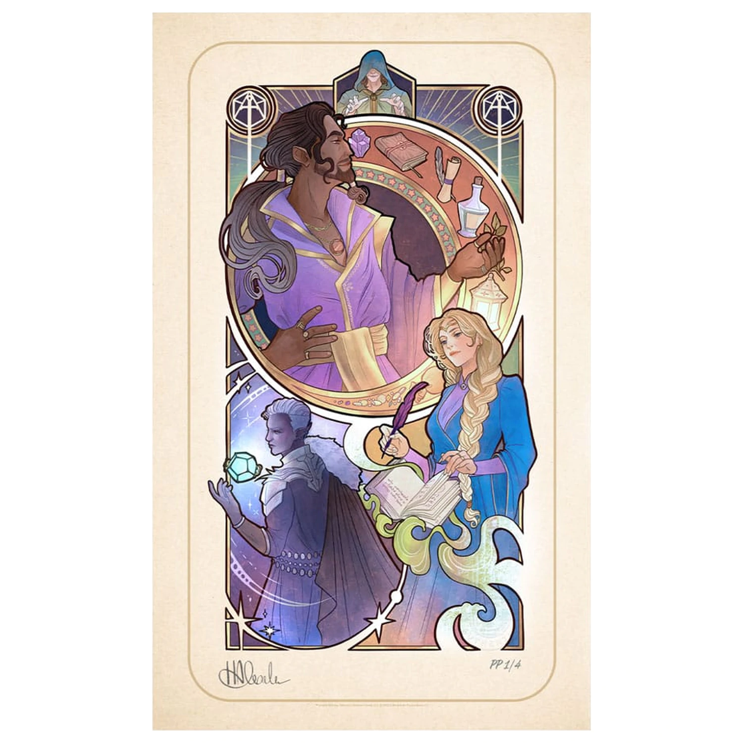 Critical Role Art Print Matthew Mercer: 10th Anniversary Art Nouveau Illustrations 46 x 28 cm - neincadrat poza produsului