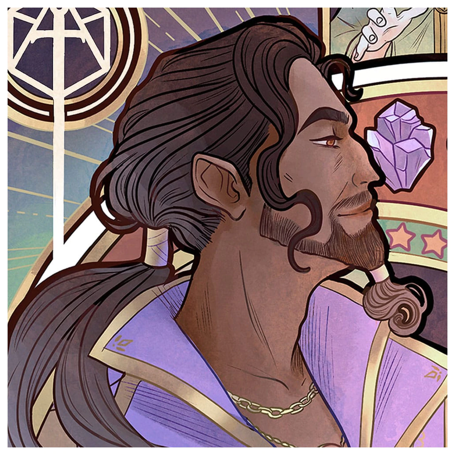Critical Role Art Print Matthew Mercer: 10th Anniversary Art Nouveau Illustrations 46 x 28 cm - neincadrat poza produsului