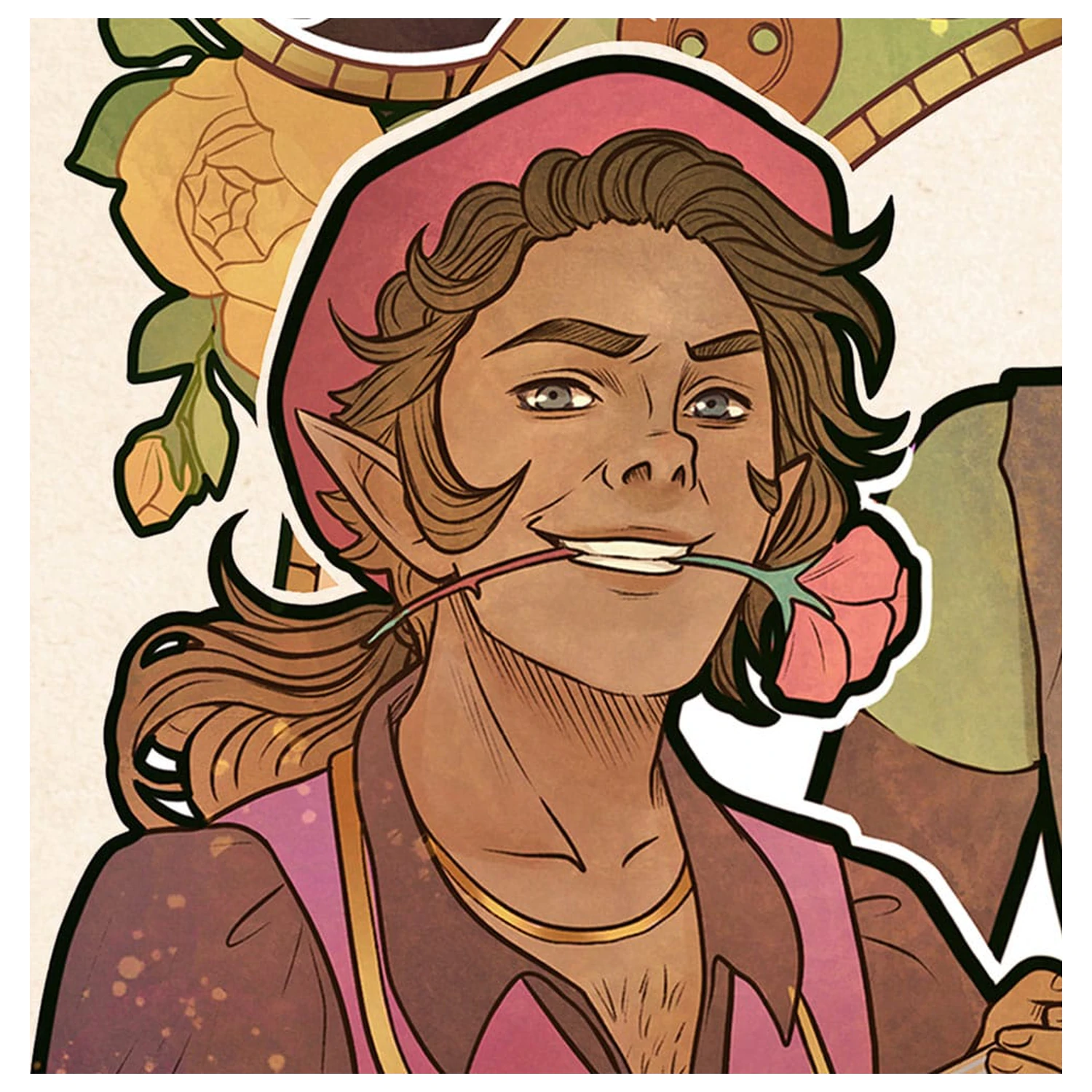 Critical Role Art Print Sam Riegel: Ilustrații Art Nouveau de a 10-a Aniversare 46 x 28 cm – neînramat poza produsului