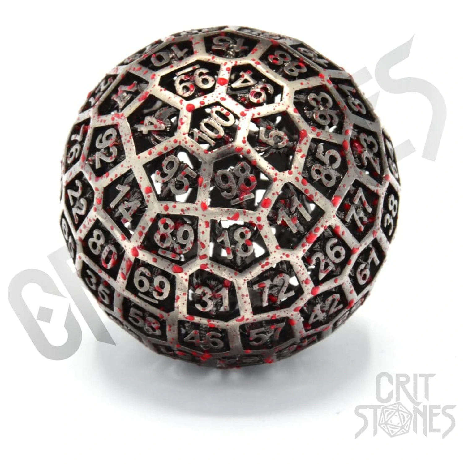 CritStones Hollow Metal Dice zaruri de metal goale D100 Centigrave poza produsului