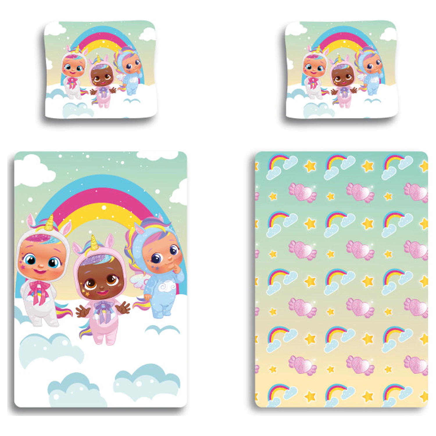 Cry Babies Clouds lenjerie de pat pentru copii, preșcolari poza produsului