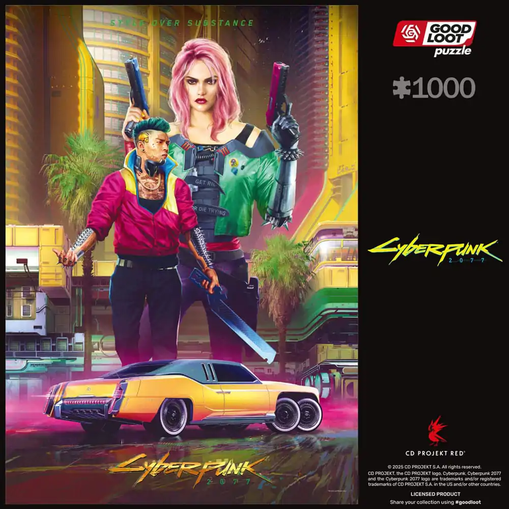 Cyberpunk 2077 Puzzle Kitsch Style (1000 piese) poza produsului