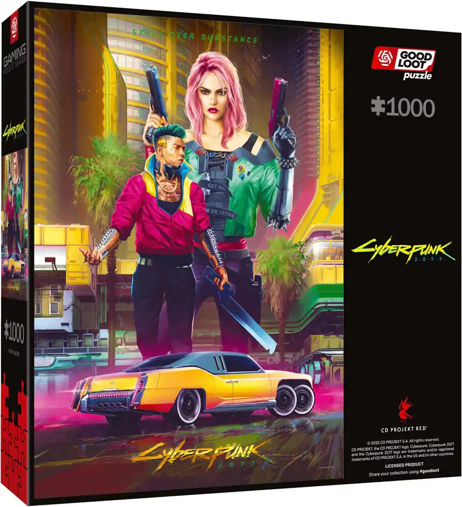 Cyberpunk 2077 Puzzle Kitsch Style (1000 piese) poza produsului