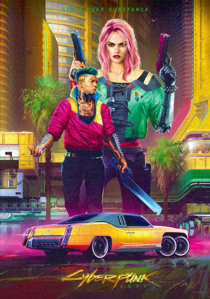 Cyberpunk 2077 Puzzle Kitsch Style (1000 piese) poza produsului