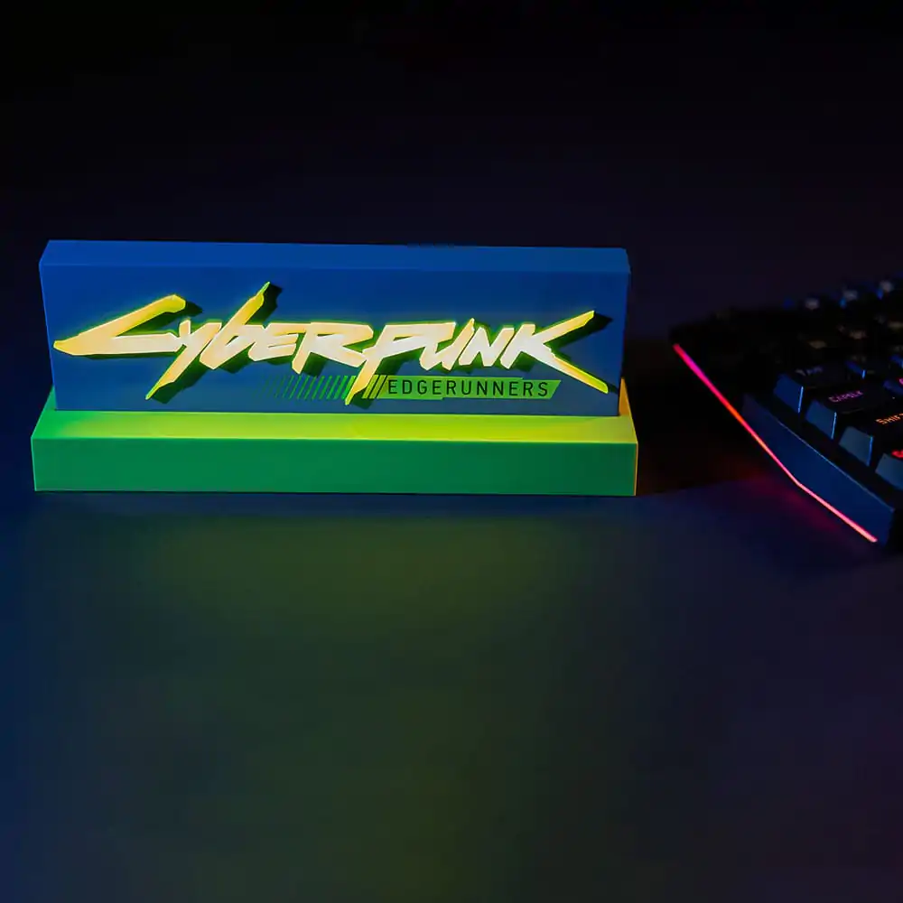 Cyberpunk Edgerunner Lampă LED cu Logo 22 cm poza produsului