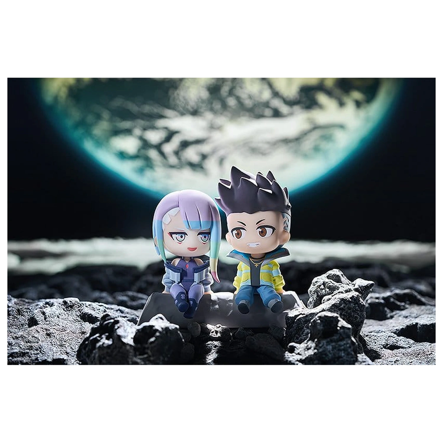 Set 2 figurine PVC Cyberpunk: Edgerunners Qset+ David & Lucy 8 cm poza produsului
