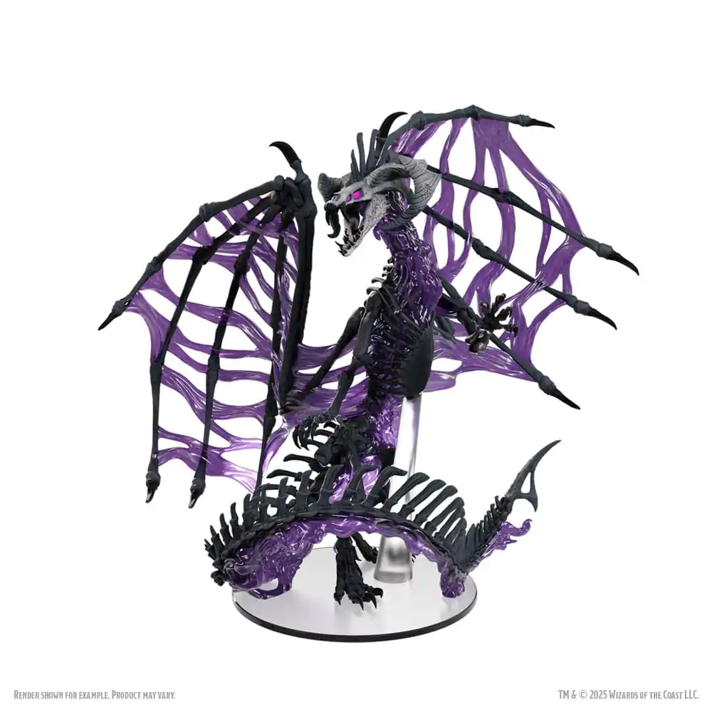 D&D Icons of the Realms Boxed prepainted Miniatures Black Dracolich 30 cm poza produsului