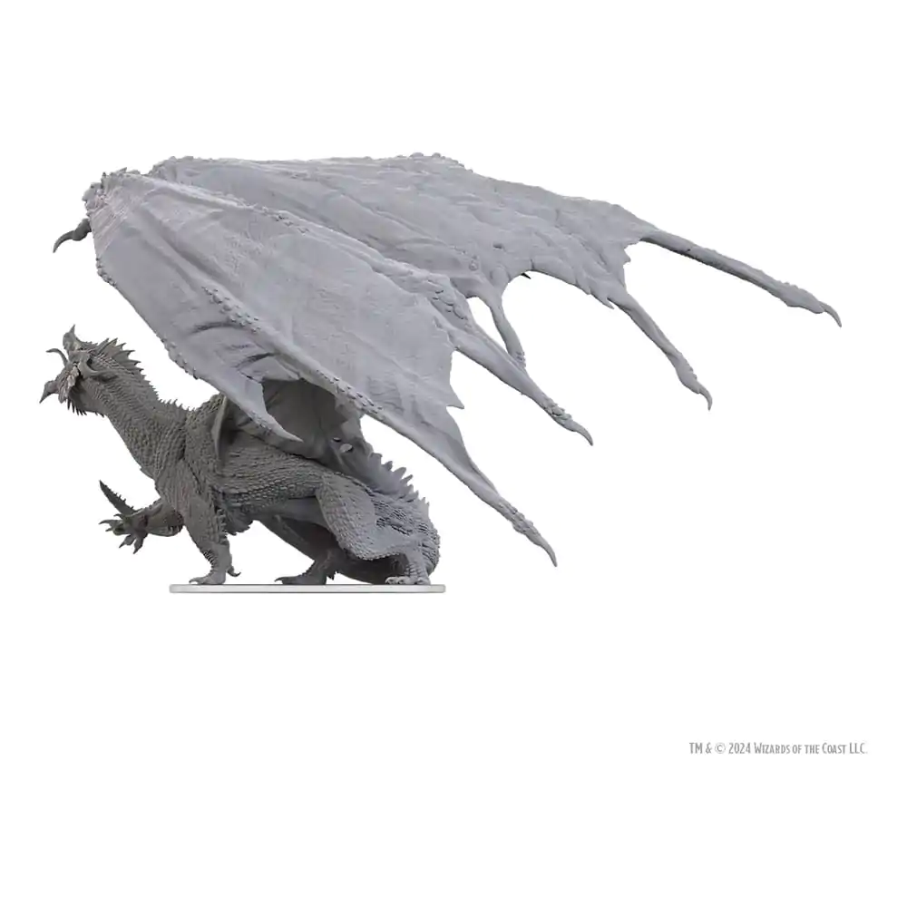 D&D Nolzur's Marvelous Miniatures Miniatură Nevopsită Dragon Roșu Adult Tiran 18 cm poza produsului