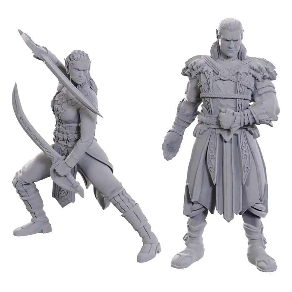 D&D Nolzur's Marvelous Miniatures Unpainted Miniature Jaheira & Halsin - Miniatură nevopsită poza produsului