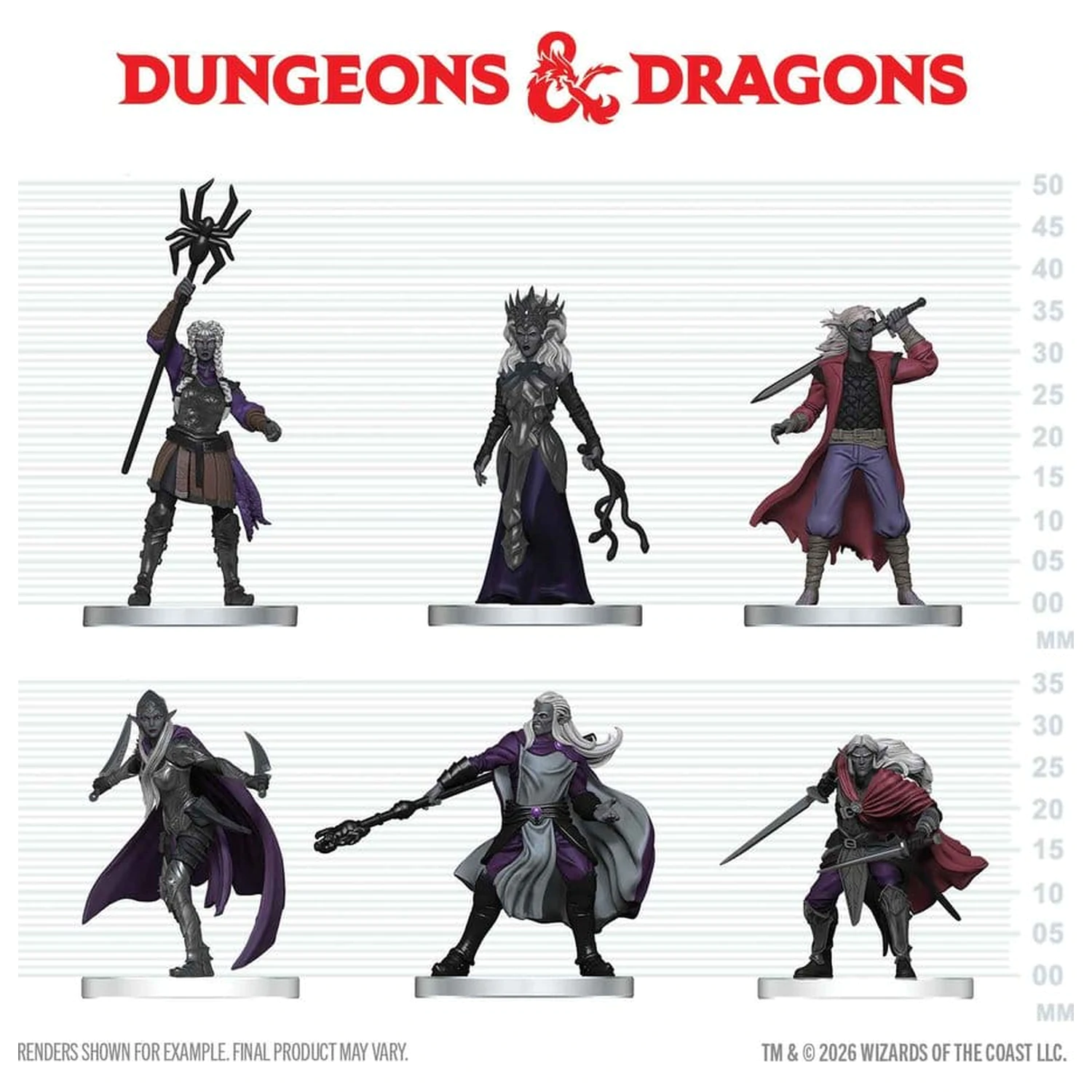 D&D Icons of the Realms Miniaturi Drow Warband 20 cm poza produsului