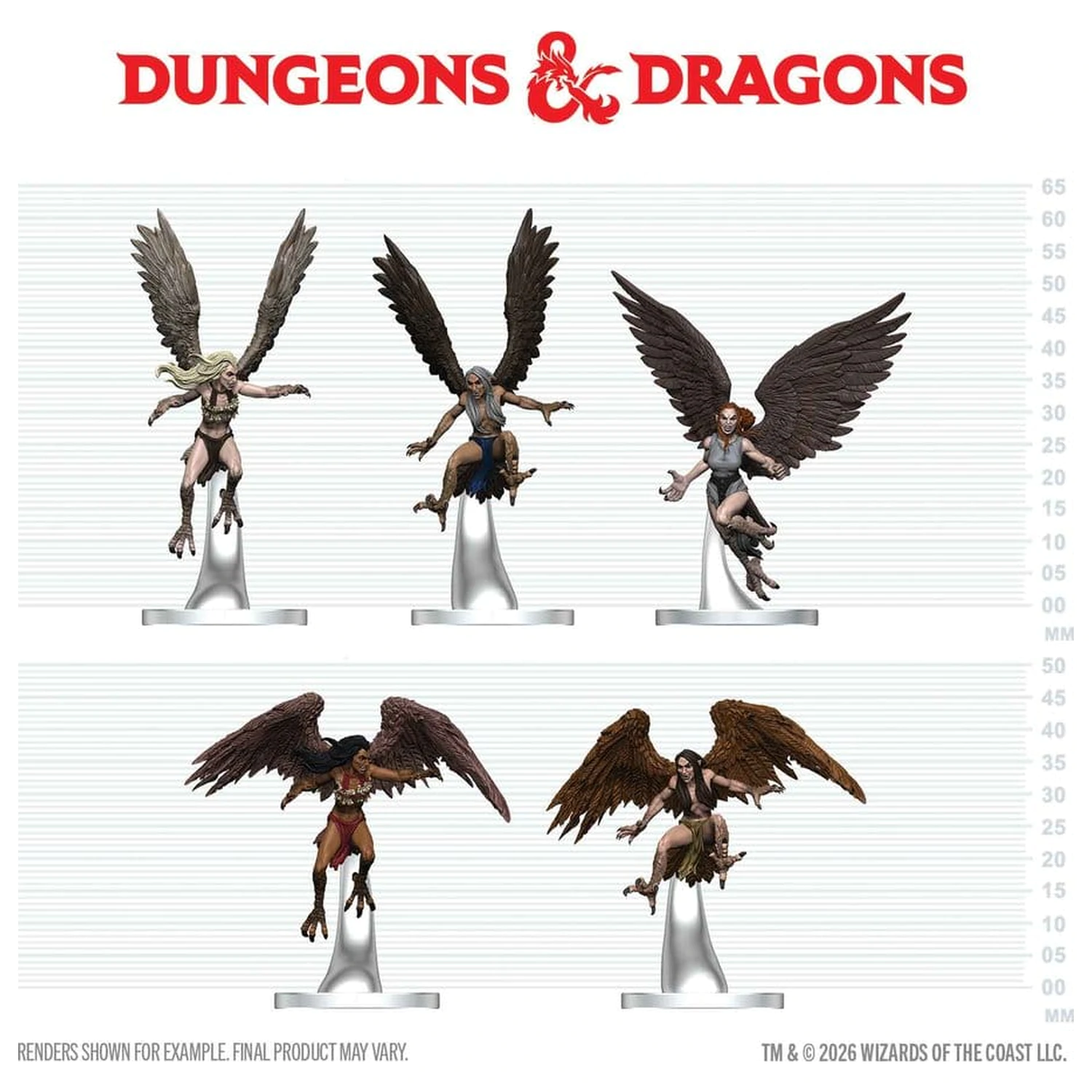 D&D Icons of the Realms Mini Figurine Harpy Flock 20 cm poza produsului