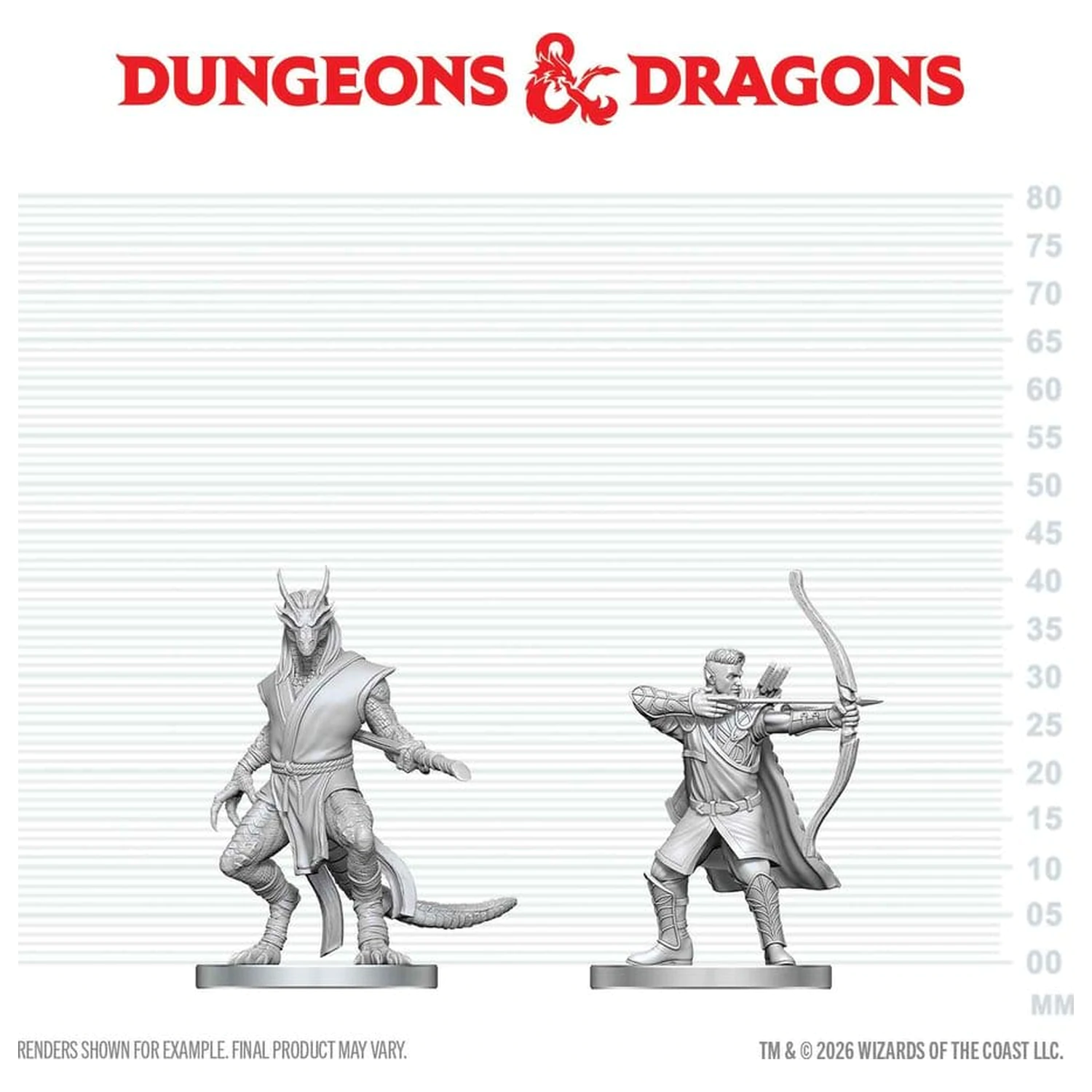 D&D Nolzur's Marvelous Miniatures Mini Figurine Elf Ranger & Dragonborn Monk poza produsului