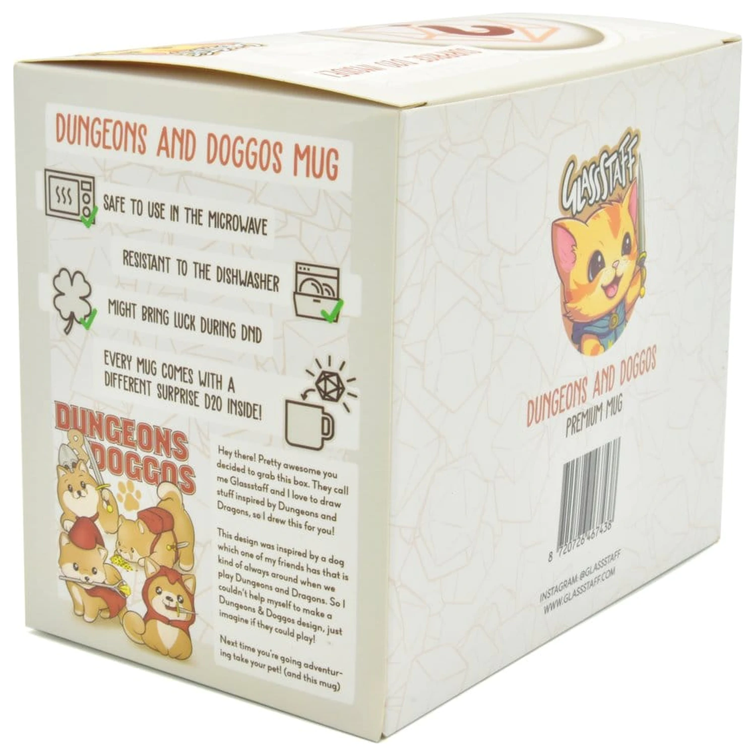 Dungeons & Doggos Gift Set Cană și Zaruri D20 poza produsului