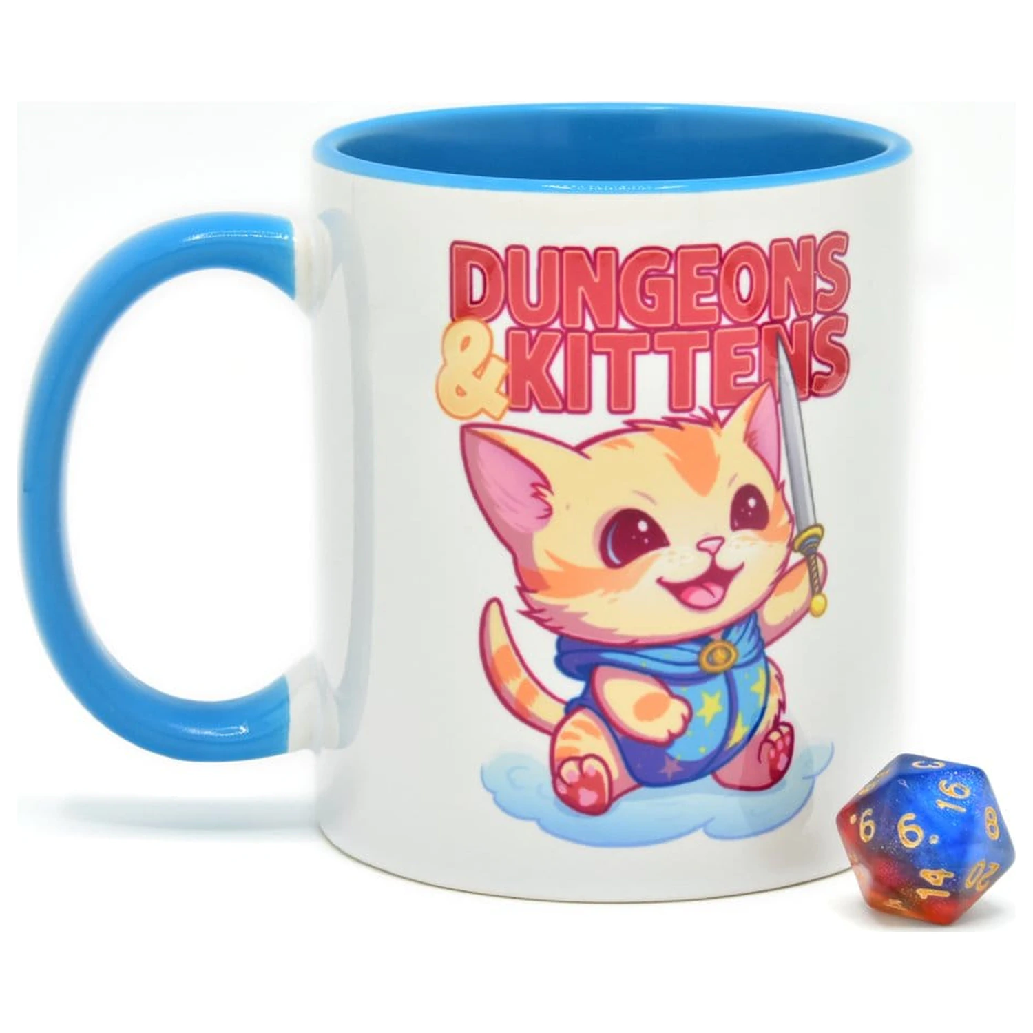 Dungeons & Kittens Gift Set Cana & Zaruri D20 poza produsului