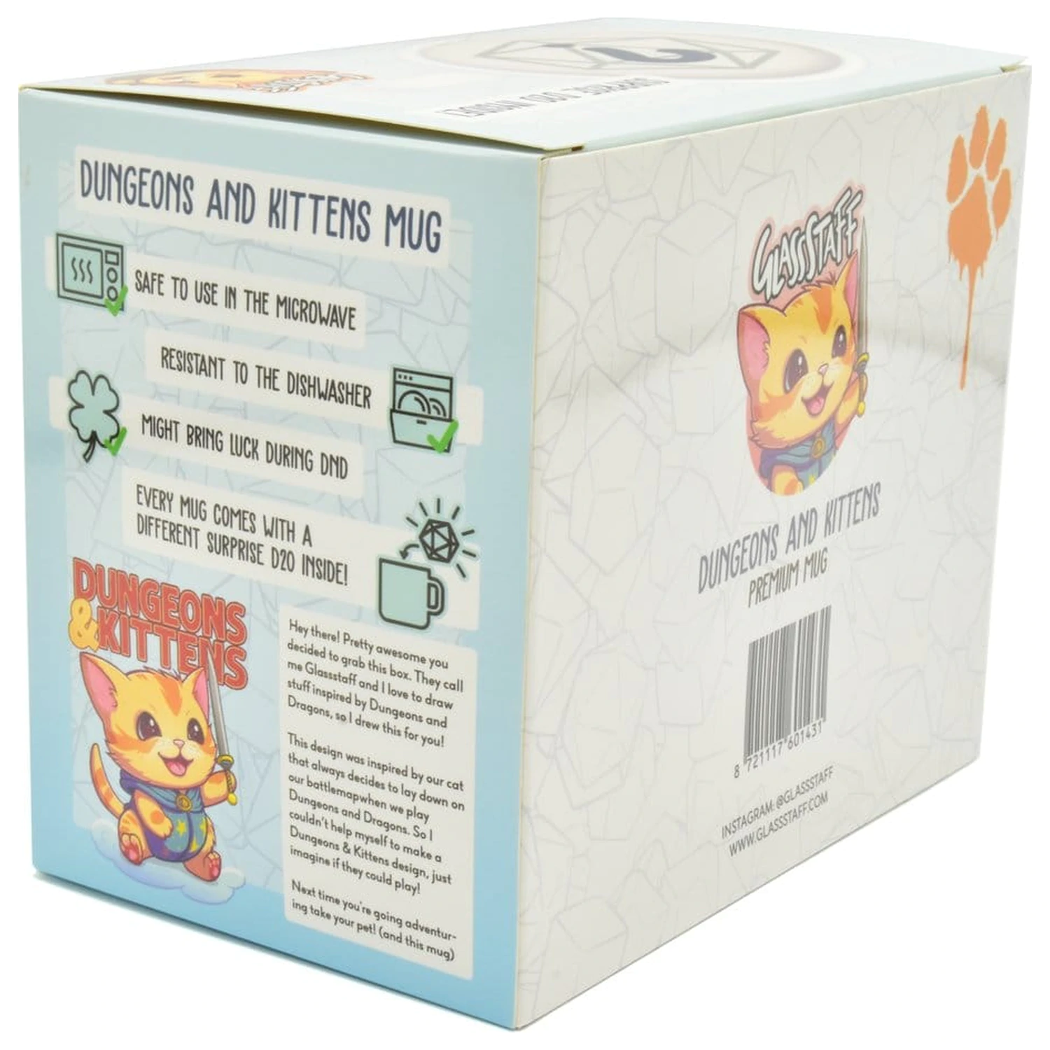 Dungeons & Kittens Gift Set Cana & Zaruri D20 poza produsului