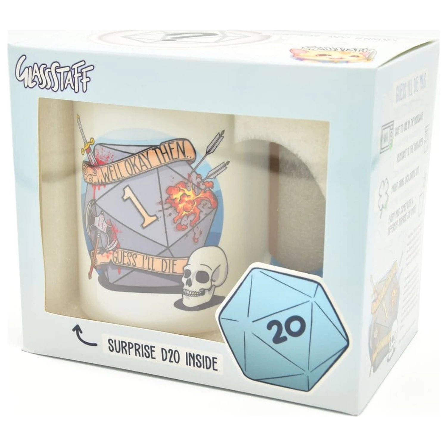 Guess I'll Die Gift Set Cană si Zaruri D20 poza produsului