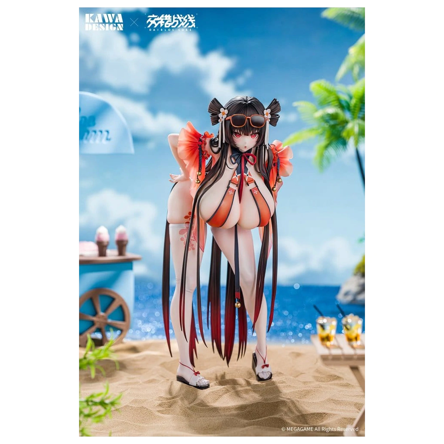 Figurină Daiblos Core PVC 1/6 Maree Rouge Rakubai no Utage 25 cm poza produsului