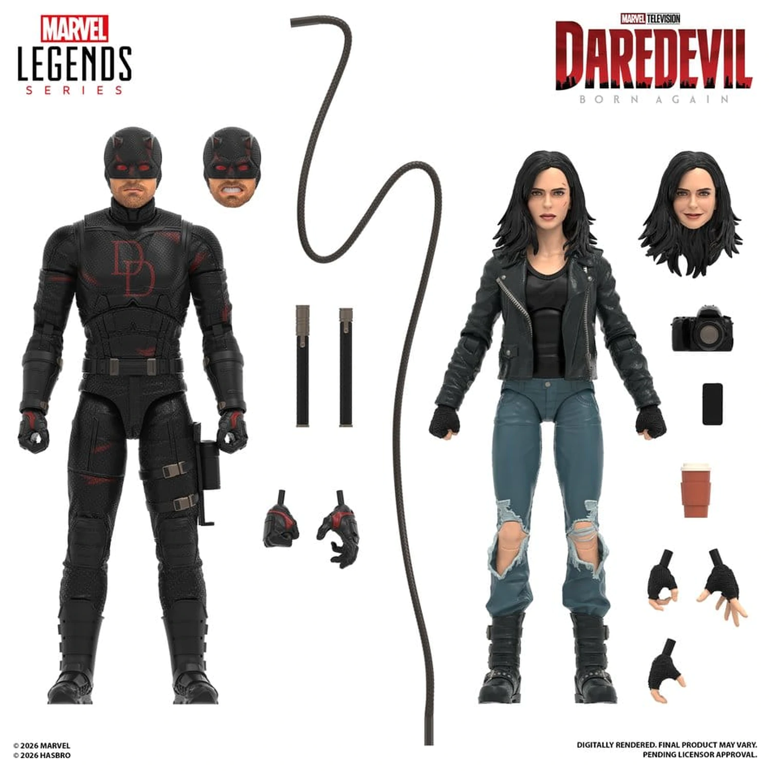 Daredevil: Born Again Marvel Legends Pachet cu 2 Figurine de Acțiune Daredevil & Jessica Jones 15 cm poza produsului