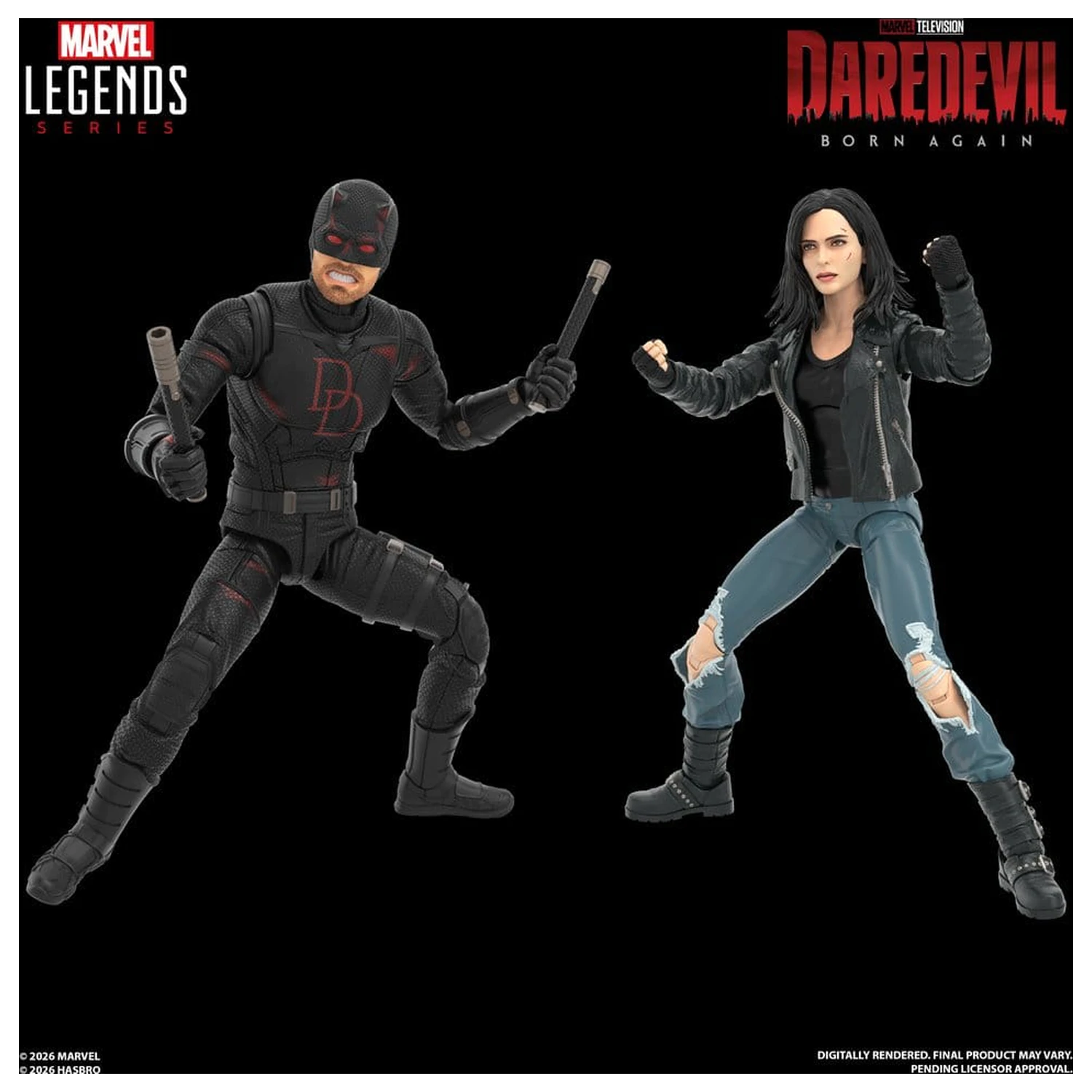 Daredevil: Born Again Marvel Legends Pachet cu 2 Figurine de Acțiune Daredevil & Jessica Jones 15 cm poza produsului