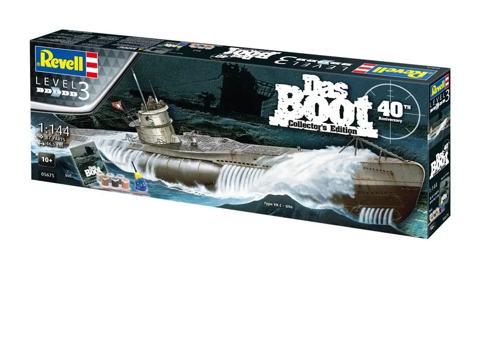 Set cadou model "Das Boot" 1/144 U-Boot U96 Typ VII C Aniversare 40 de ani 46 cm poza produsului