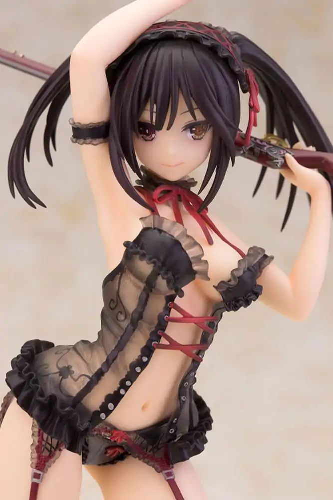 Date A Live Statuie 1/7 Kurumi Tokisaki Lingerie Ver. Black 24 cm poza produsului
