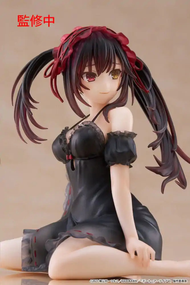 Statuie PVC Date A Live V Desktop Figurina Drăguță Kurumi Tokisaki Nightwear Ver. 13 cm poza produsului