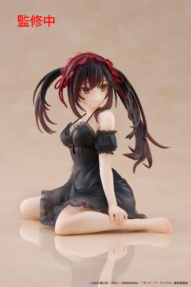 Statuie PVC Date A Live V Desktop Figurina Drăguță Kurumi Tokisaki Nightwear Ver. 13 cm poza produsului