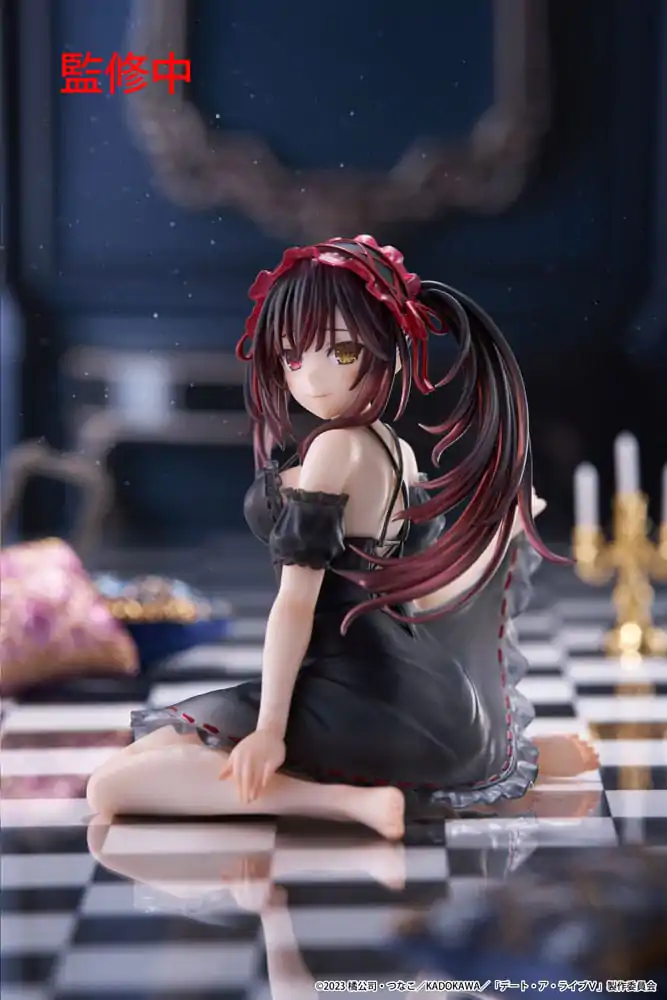 Statuie PVC Date A Live V Desktop Figurina Drăguță Kurumi Tokisaki Nightwear Ver. 13 cm poza produsului