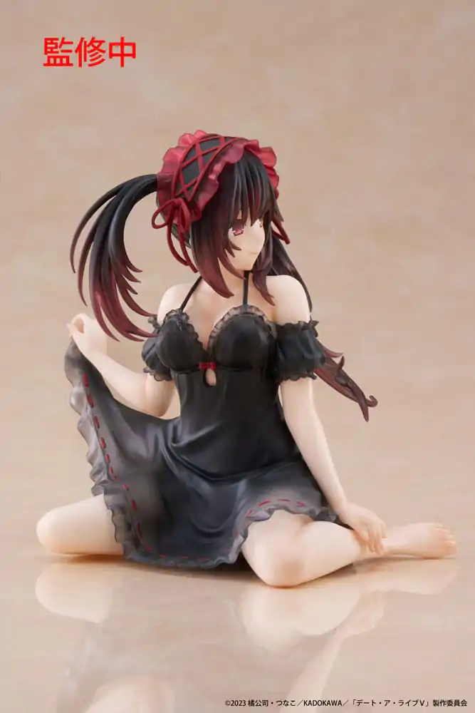 Statuie PVC Date A Live V Desktop Figurina Drăguță Kurumi Tokisaki Nightwear Ver. 13 cm poza produsului