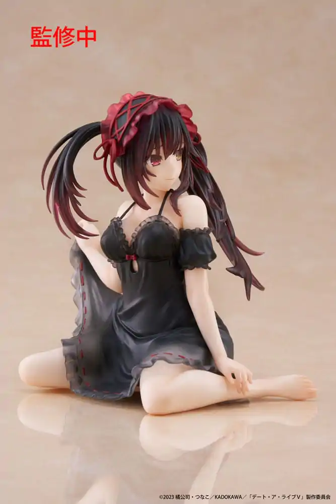 Statuie PVC Date A Live V Desktop Figurina Drăguță Kurumi Tokisaki Nightwear Ver. 13 cm poza produsului