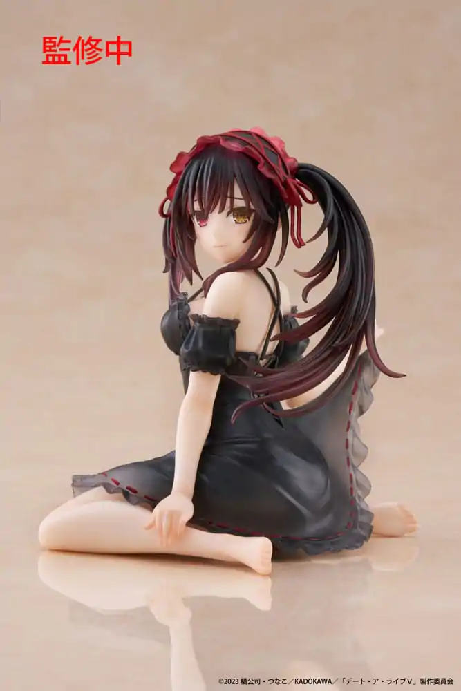 Statuie PVC Date A Live V Desktop Figurina Drăguță Kurumi Tokisaki Nightwear Ver. 13 cm poza produsului