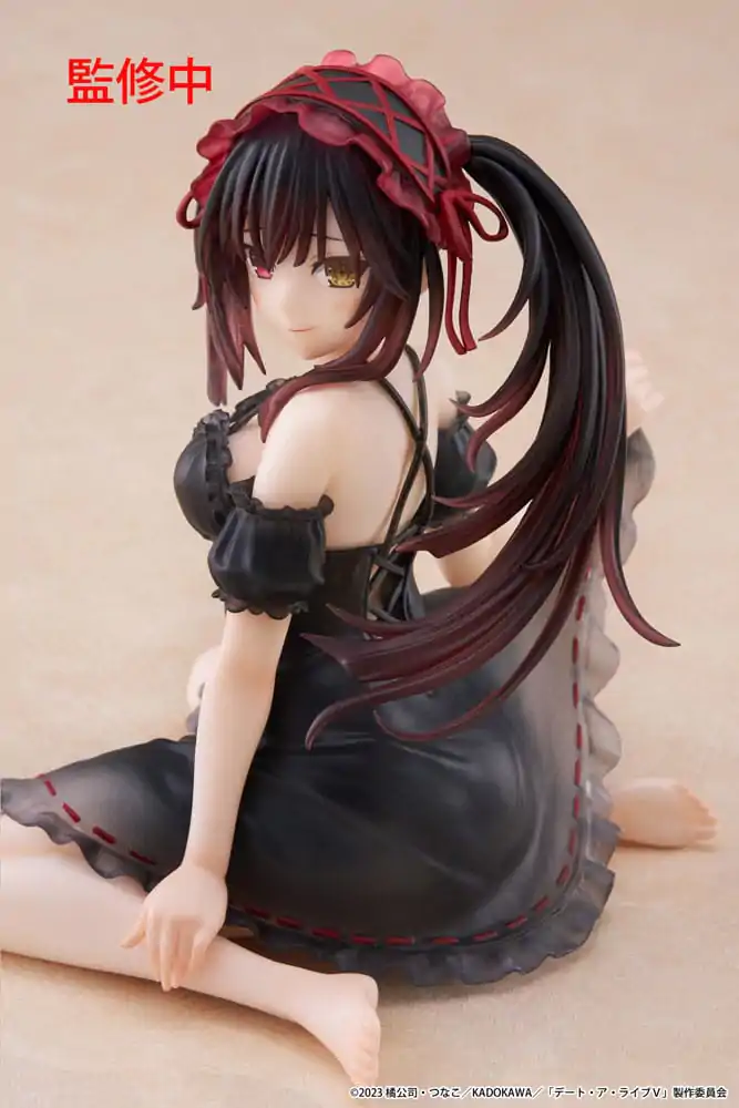 Statuie PVC Date A Live V Desktop Figurina Drăguță Kurumi Tokisaki Nightwear Ver. 13 cm poza produsului