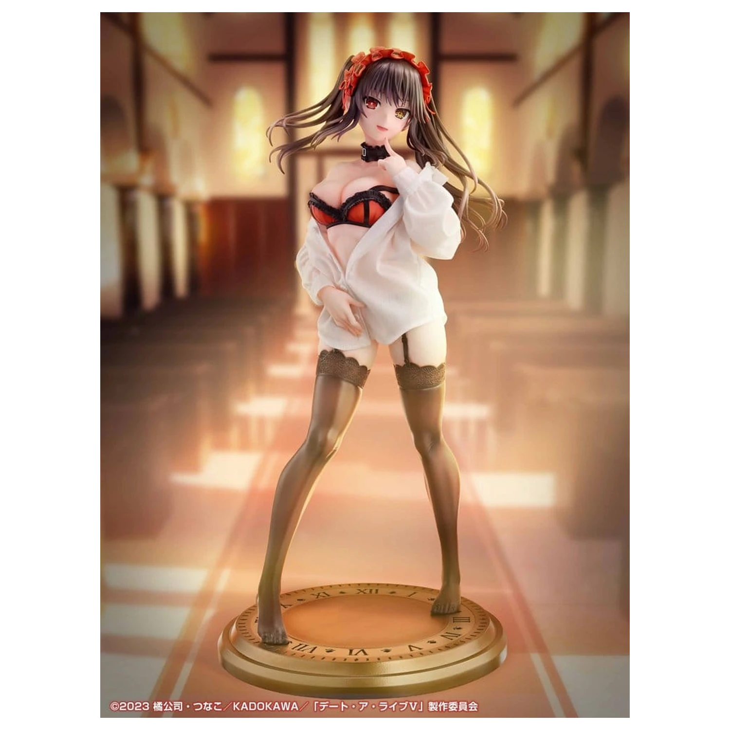Date A Live V Re:Dress Figurina PVC 1/4 Kurumi Tokisaki Dress shirt Ver. 40 cm poza produsului