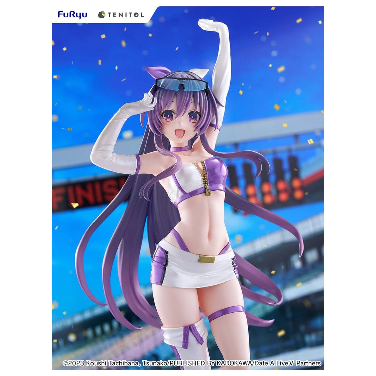Date A Live V Tenitol Tall PVC Figura Tohka Yatogami Race Queen Ver. 30 cm poza produsului