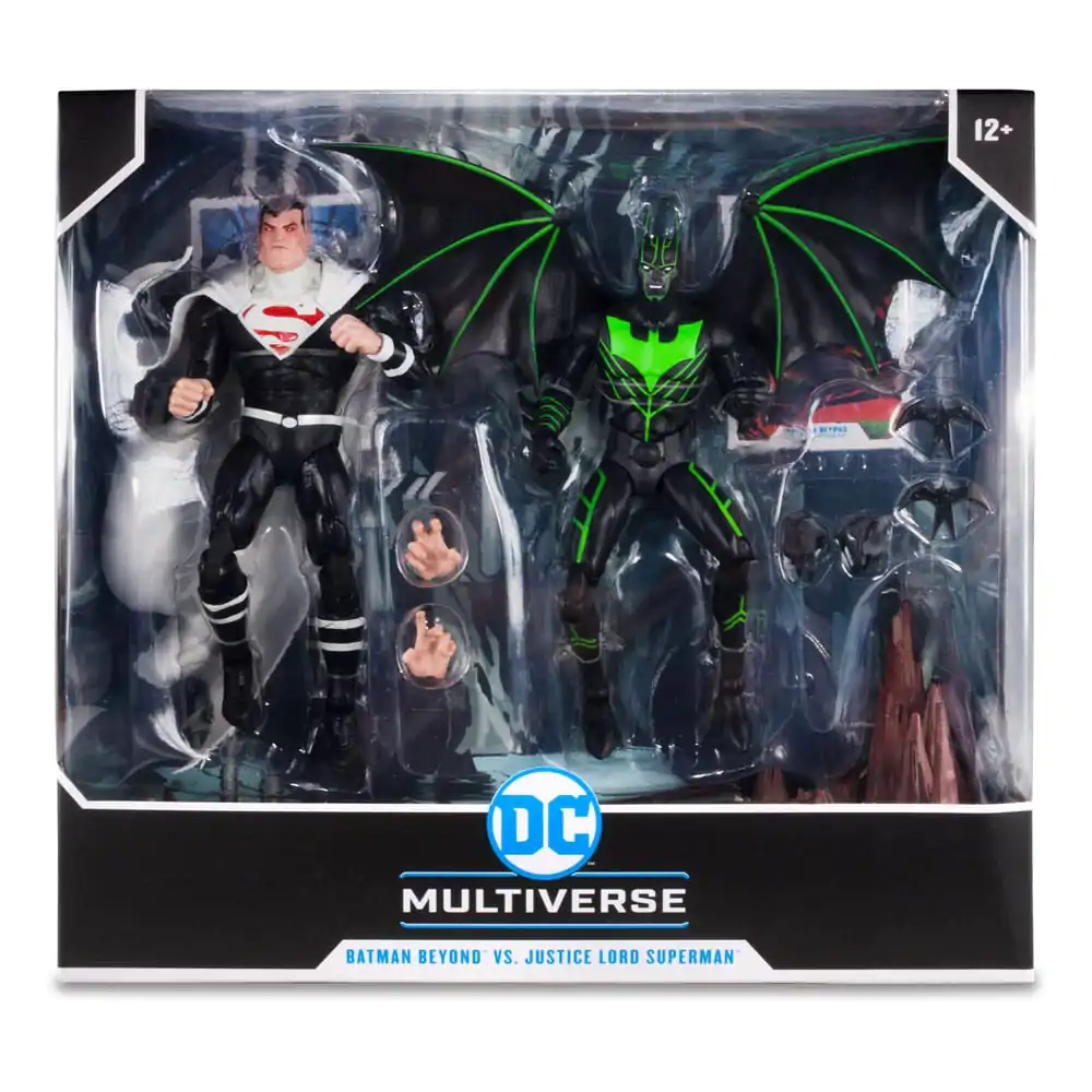 Pachet de 2 figurine de acțiune DC Collector Batman Beyond Vs Justice Lord Superman 18 cm poza produsului