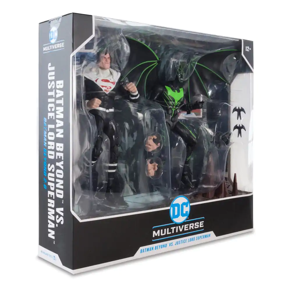 Pachet de 2 figurine de acțiune DC Collector Batman Beyond Vs Justice Lord Superman 18 cm poza produsului