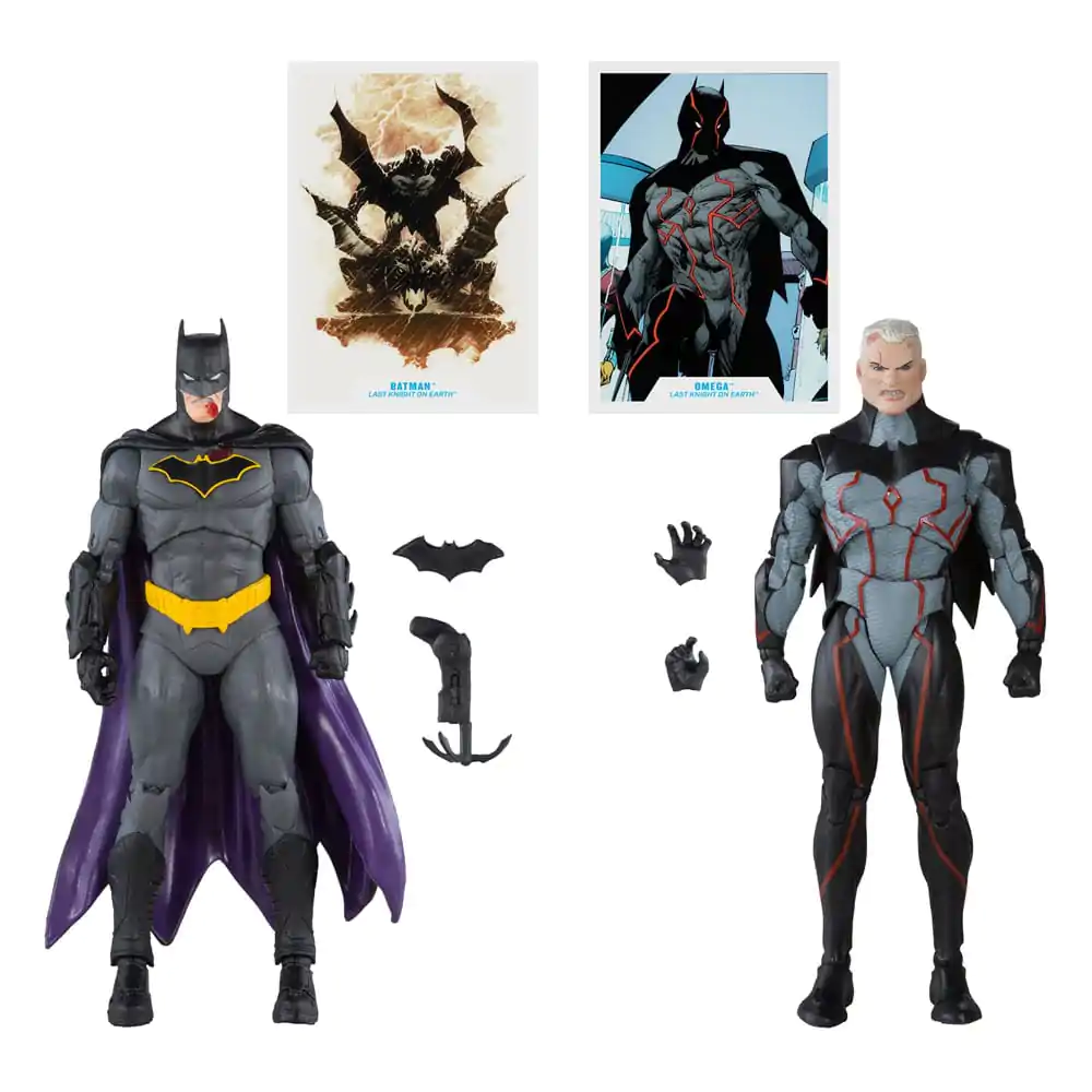 DC Collector Figurine de acțiune Pachet de 2 Omega (Unmasked) & Batman (Bloody)(Gold Label) 18 cm [AMBALAJ DETERIORAT] poza produsului