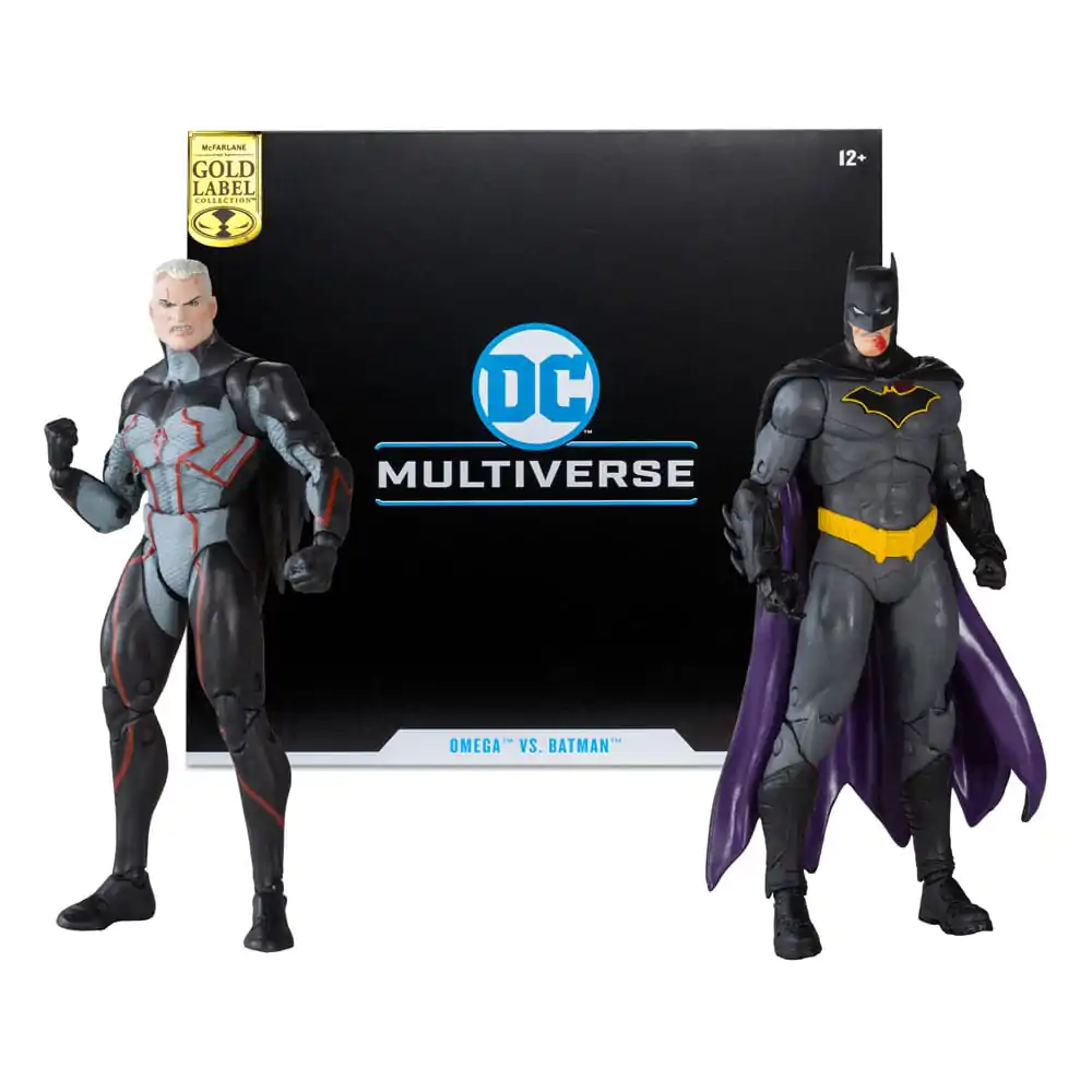 DC Collector Figurine de acțiune Pachet de 2 Omega (Unmasked) & Batman (Bloody)(Gold Label) 18 cm [AMBALAJ DETERIORAT] poza produsului