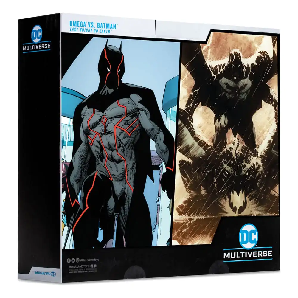 DC Collector Figurine de acțiune Pachet de 2 Omega (Unmasked) & Batman (Bloody)(Gold Label) 18 cm [AMBALAJ DETERIORAT] poza produsului