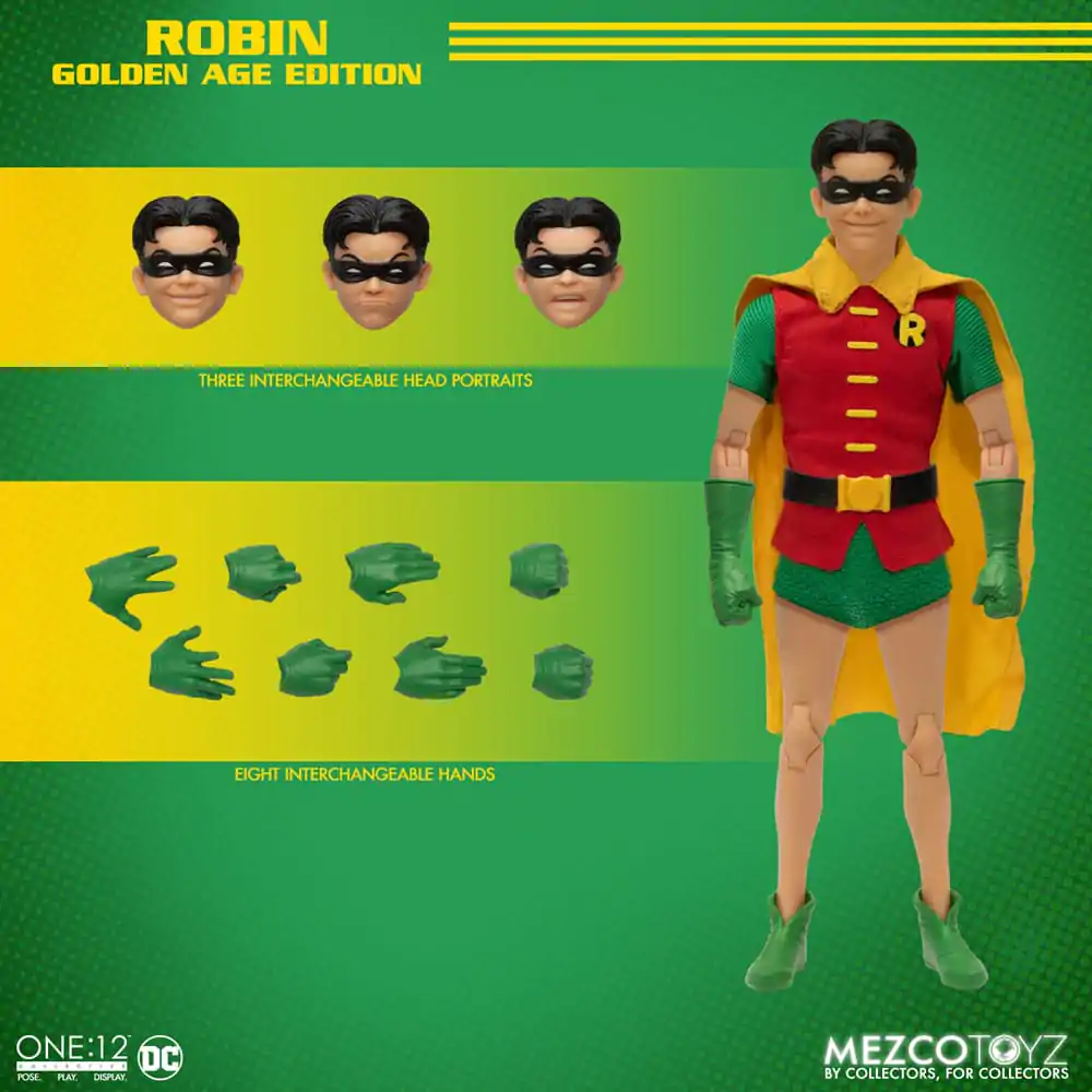 Figurină de acțiune DC Comics 1/12 Robin (Golden Age Edition) 16 cm poza produsului