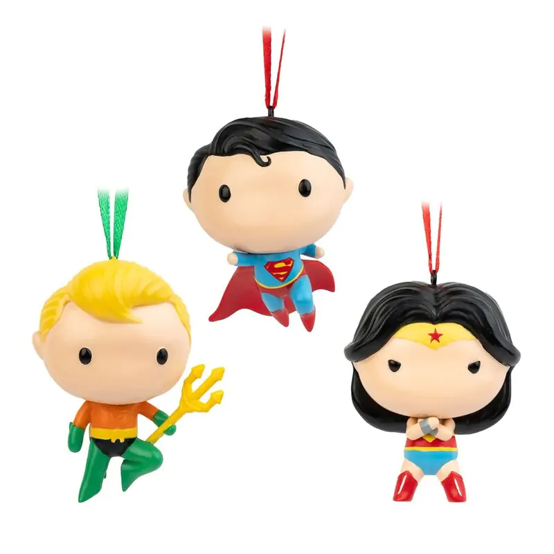 DC Comics Set 3 ornamente de Crăciun poza produsului
