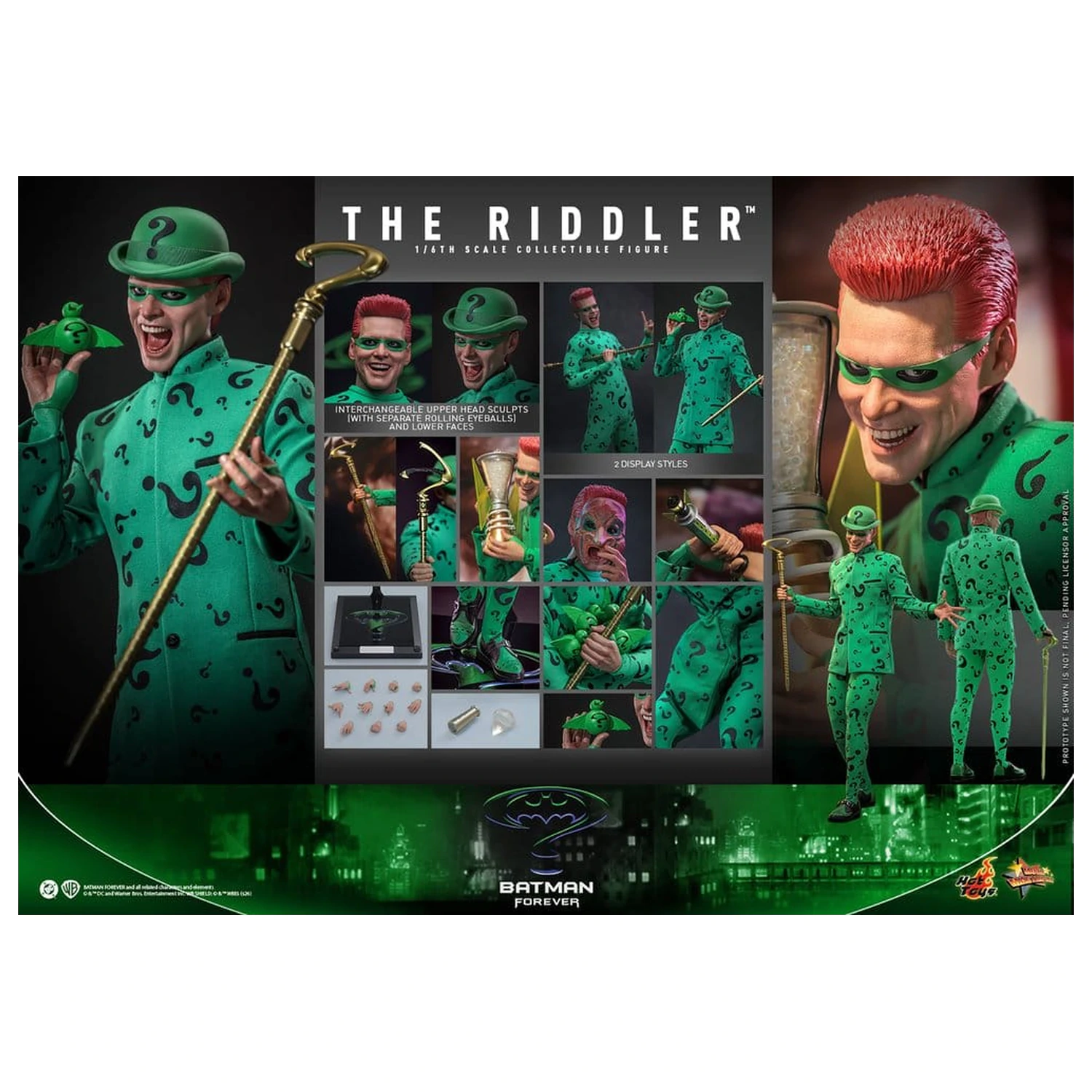 Figurina de actiune DC Comics Batman Forever Movie Masterpiece 1/6 Riddler 31 cm poza produsului
