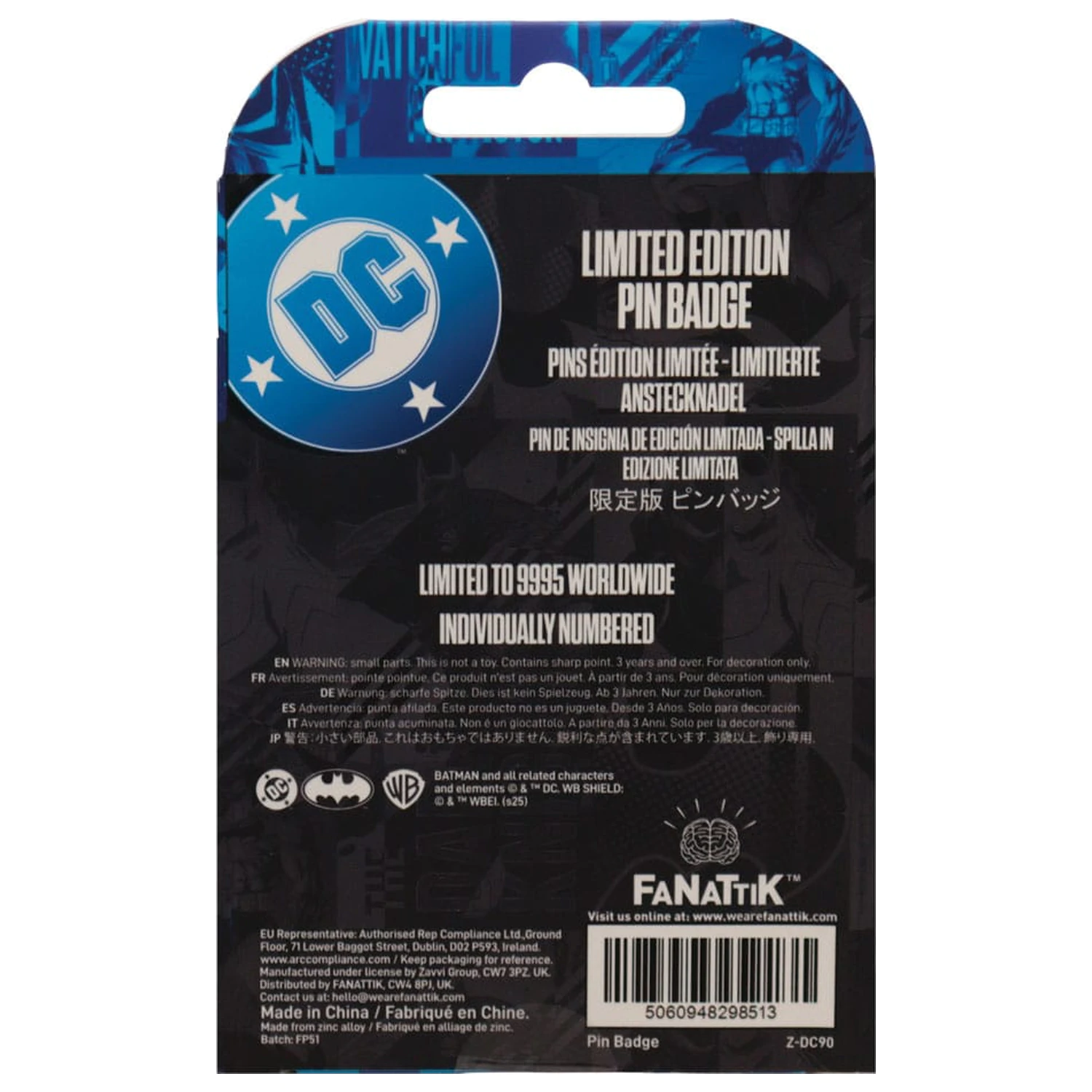 DC Comics Pin Badge Batman Gotham City Guardian Limited Edition poza produsului